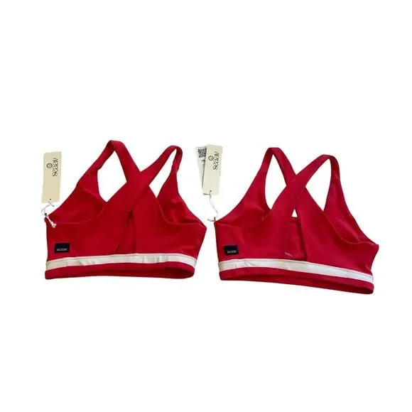 NWT Lot of 2 Seaav Pink Crossback Sports Bras Women Size Small Athletisure